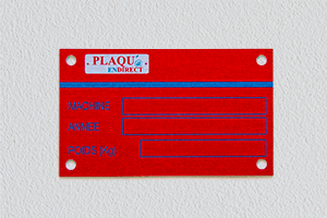 Aluminium sublimé - Plaque machine